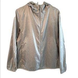 uniqlo light jacket silver XL with bag minor flaw on inside